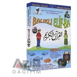 Kur`an Öðretim Setleri  » Balýklý Elif-Ba / Kuran, Tecvid ve Namaz Hocasý / 16 vcd - Elifba Cüzü (Ayný Gün Kargo)